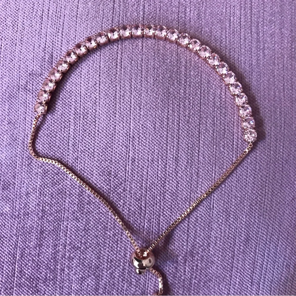 NWOT Barbicore Pink Zircon Rose Gold Tennis Bracelet - Picture 7 of 10
